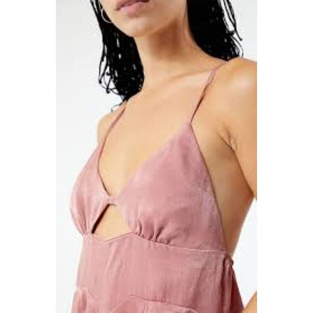Free People Intimately Womens Good Catch‎ Mini Slip Dress. Size S in Smoke Rose